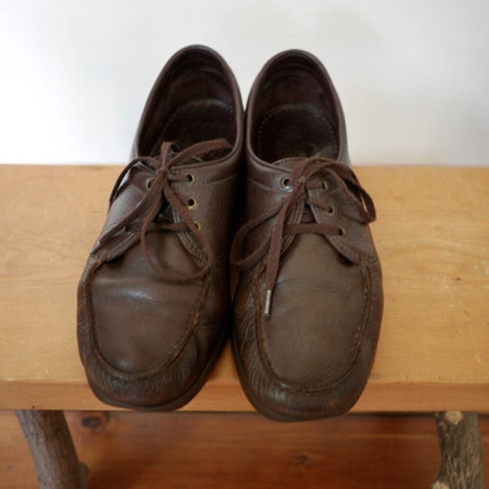 Vintage SAS Shoes Leather Chukka Sneakers Comfort Oxfords Mens USA 12.5M 47 - Picture 3 of 9